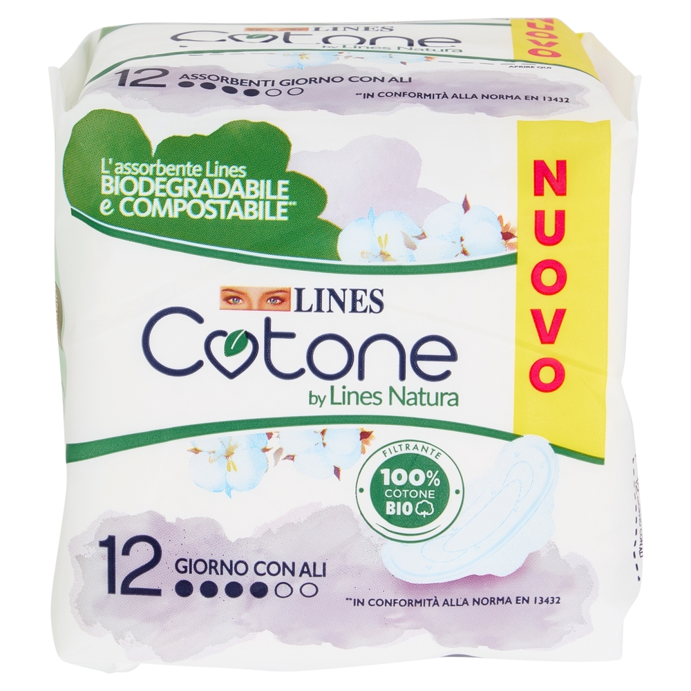 Lines Cotone by Lines Natura Giorno con Ali 10 + 2 pz